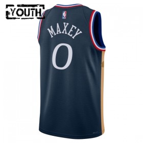 Barn Philadelphia 76ers Tröja Tyrese Maxey Nike 2025-26 City Edition Marin Swingman
